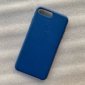 Apple iPhone 7/8 Plus Leather Blue Case